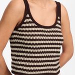 Madewell Open-Stitch Sweater Tank Sand Stripe Sleeveless Top Photo 7