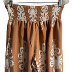 Boho Chic Brown and White Wide Leg Pants Size M Photo 4