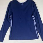 Adidas VTG 2002 WOMEN TOP PULL OVER COTTON V NECK W/SIDE STRIP NAVY/PLUM M A99 Photo 1