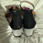 Betsey Johnson Black and Pink Rhinestone Floral Sandals Size 8.5 Photo 7