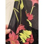 Bebe Dress Womens Small Black Pink Floral Sheer Lace Midi Slip Made USA Y2K Photo 2
