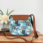 New Small Crossbody bag with cat prints Brown Photo 4