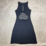 Black Sheer Lace High Neck back cut out mini dress Women size xs/s Photo 1