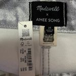 Madewell NEW x Aimee Song Women's Silver Metallic Denim Jean Mini Skirt Size 26 Photo 4