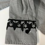 VILAGALLO Miller Striped Button Down Blouse Size M Photo 6