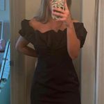 DO+BE Black Off The Shoulder Ruffle Dress Photo 0