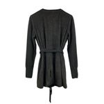 H by Halston Womens Black Belted Long Jacket Size 4 Photo 1