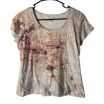 Coldwater Creek Women's M Short Sleeve T-Shirt Floral Print Artsy Boho Casual Photo 0