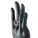MICHAEL DAWKINS Starry Night Faceted Purple Amethyst Sterling Silver Ring Sz 9 Photo 3