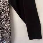 Peter Nygard Y2K Leopar Womens Top Sz XL Black Safari Career Stretchy Glam Tunic Photo 3