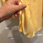 White Stag  Shirt‎ Women's Large Yellow Button Up Top Semi Sheer Pool Beach Photo 3
