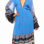 Farm Rio Anika Tiles Blue Maxi Dress Size XS Photo 0