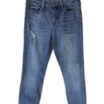 Cello Womens Jeans Size 9 Skinny Distressed Raw Hem Medium Wash Denim crop ankle Photo 0