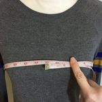 Pink Rose NWOT Gray Stripe Crewneck Sweater Top Photo 2