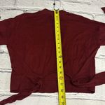 BCBGeneration NWT Women's Fitted Long Dolman Sleeve Sweater Mock Neck Back Cut Out Tie Top, Size M. Photo 6