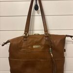 NEW Lily Jade Brown Leather Convertible Tote Bag Shoulder Bag Purse Backpack Photo 0