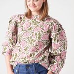 Mille Lila Top in a lotus floral print Large White Photo 0