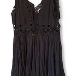 Free People  black Lace Slip Dress Adorable Photo 0