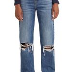 Levi's Low Pro Straight leg distressed jeans in breathe out medium wash size 26 Photo 0