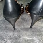 Louise et Cie  Black and Leopard Print Heels Photo 3