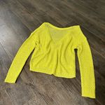 Missguided  Size Small/Medium Yellow Oversized Off Shoulder Knit Neon Sweater Photo 1