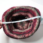 Crochet Bucket Hat Handmade Burgundy Green Floral Grannycore Womens Slouchy Red Photo 5