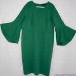 Eloquii NEW‎  green scuba dress flare sleeves, size 22 Photo 3