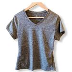 icyzone V-Neck Gray Running Athletic Workout Short Sleeves -Shirt SZ L Photo 0
