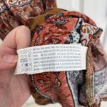 Forever 21  Brown Orange Boho Paisley Patterned Crochet Back Mini Dress Size M Photo 5