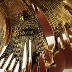 Monet Large Signed  Gold Tone Brooch Pin Fringed Style Photo 9