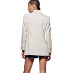 ZARA  double breasted blazer sz XL white pink blue Photo 2