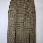 Blarney Woollen Mills Pure Wool Houndstooth Skirt Ireland NWT Brown Size 8 Photo 0