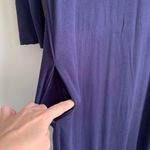 Zenana Outfitters half sleeve Maxi dress with pockets navy blue Small Photo 6