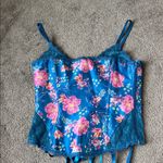 Adore Me  Zoie Blue Floral Corset SIZE M Photo 1