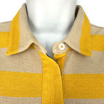 Band of Outsiders | Sz 1/Small | Tan/Yellow Striped Sleeveless Polo Shirt Dress Yellow Photo 6