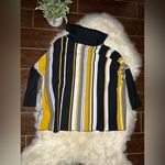 Joseph A . Cowl neck striped sweater sz large Photo 5