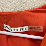 Alice + Olivia  V Neck Tent Dress Orange Sleeveless Size 4 Swing Colorful Basic Photo 4
