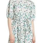 NWT Melloday Floral Print Open Back Dress Teal White Babydoll Peplum Size: XL Green Photo 0