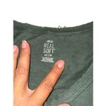 Aerie  real soft green v-neck oversized distressed short sleeve top XS Photo 2