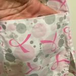 Greentown Womens Scrubs Scrub Smock Top Shirt S Small Breast Cancer Pink Ribbon Photo 3