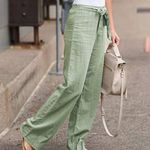 Ambiance Apparel Linen Tie Waist Pants Photo 2