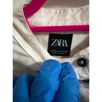 ZARA  Dress Womens M White Brown Tie Dye Boho Festival Asymmetrical Midi Photo 6