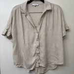 Fun2Fun EUC Fun 2 Fun Beige Button Down Photo 0