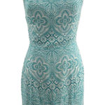 Amanda Uprichard Blue Floral Strapless Bodycon Tube Dress Womens Small Photo 0