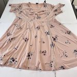 Torrid  Blush Pink Floral Stretch Studio Knit‎ Skater Flare Dress Size 4X Photo 9