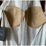 Mac Duggal New 25572 Beaded Halter Jersey Evening Gown white Dress 6 Photo 8