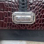 Brighton VTG  Crossbody Bag Wallet Small Card Holder Zip Coin Leather Black Croc Photo 12