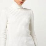 Veronica Beard Nellie pullover ribbed turtleneck in off-white NEW Photo 0