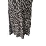 Catherine Malandrino  Size Small Black Gray Leopard‎ Print Midi Dress Photo 2