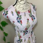 Max Studio White Floral Butterfly Sheet Dress Photo 4